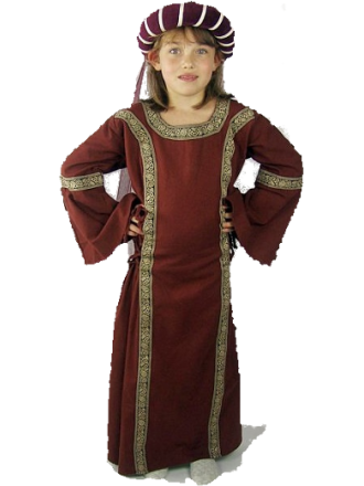 Mittelalterliches Kinderkleid 'Katrin' mit seitlicher Schnürung